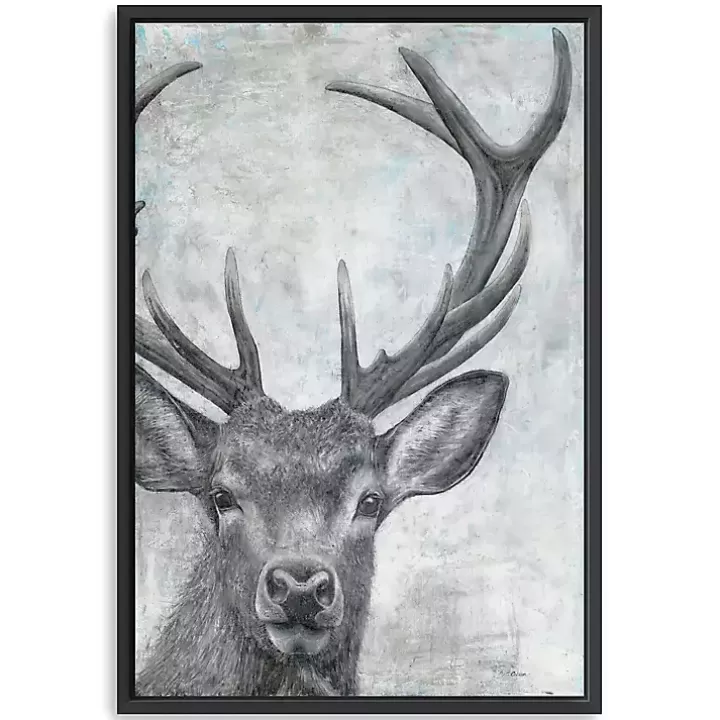Cheap Portrait of a Deer Framed Giclee Canvas Art Print Canvas Art