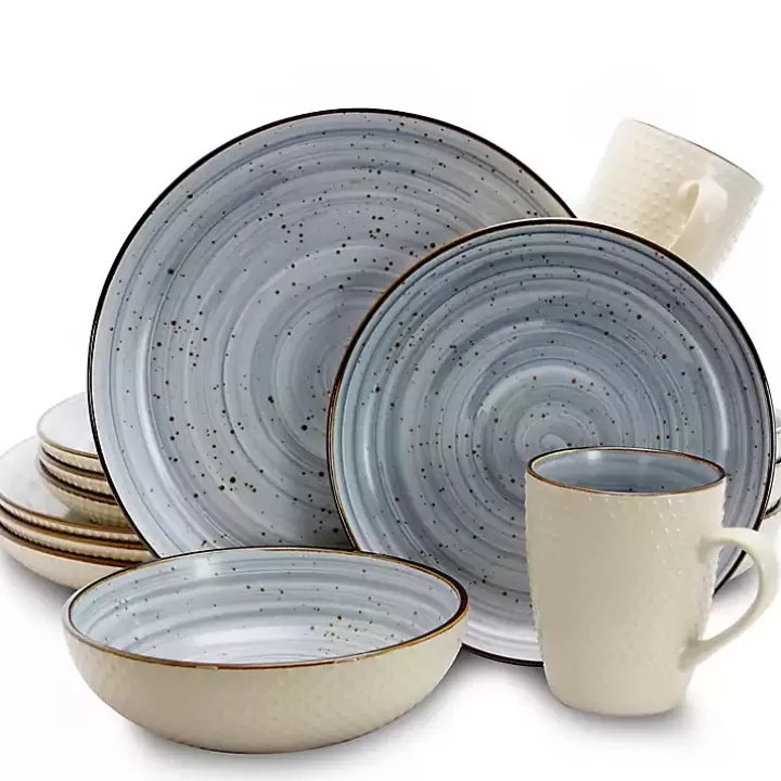 Clearance Powder Blue Swirling 16-pc. Dinnerware Set Dinnerware