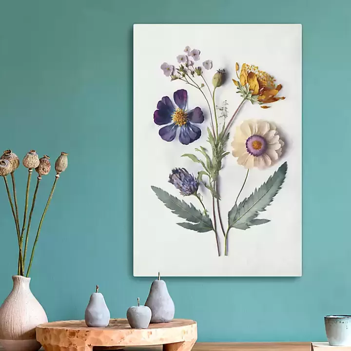 Hot Pressed Flower Memories I Canvas Art Print Canvas Art
