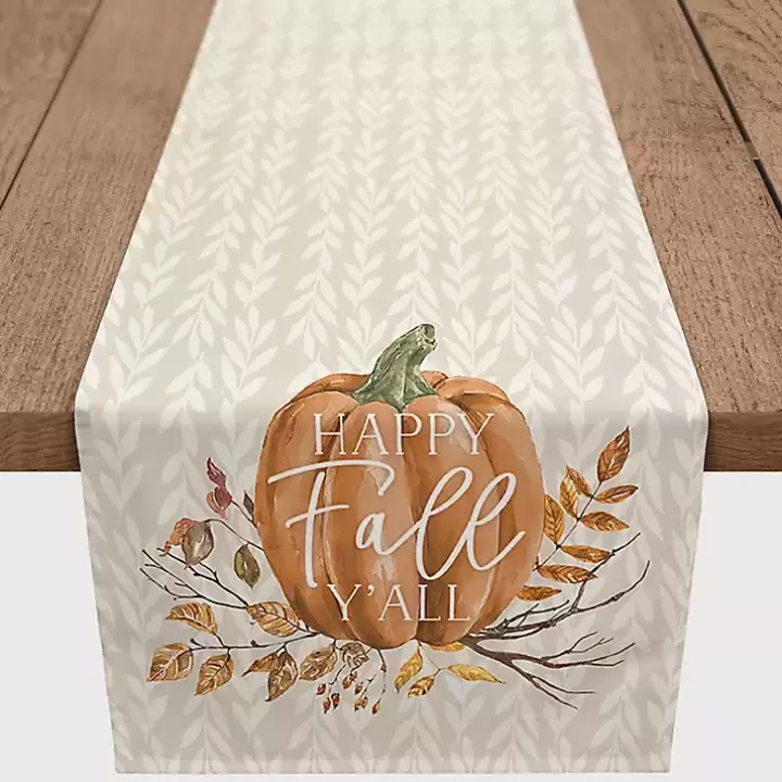 Shop Pumpkin Fall Ya'll Harvest Table Runner Table Linens