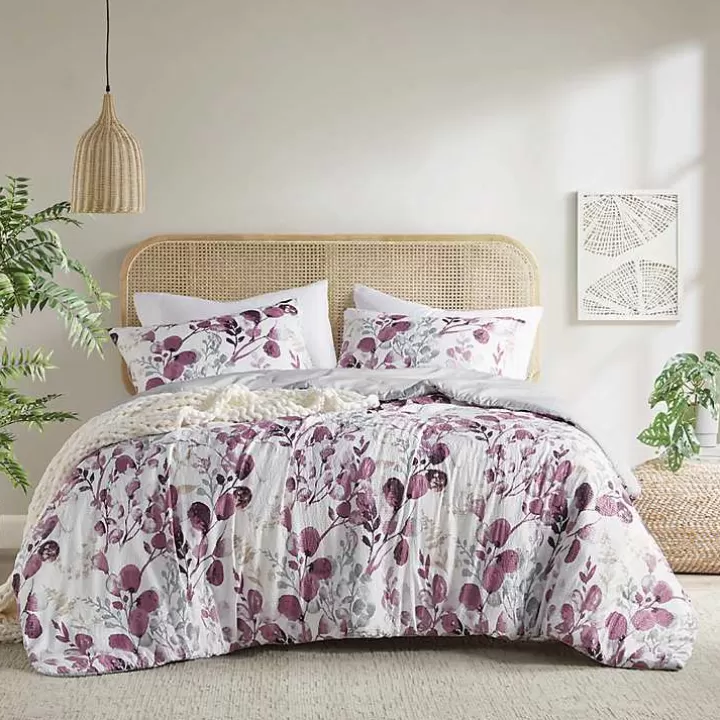 Discount Purple Botanical 3-pc. Full/Queen Comforter Set Comforters