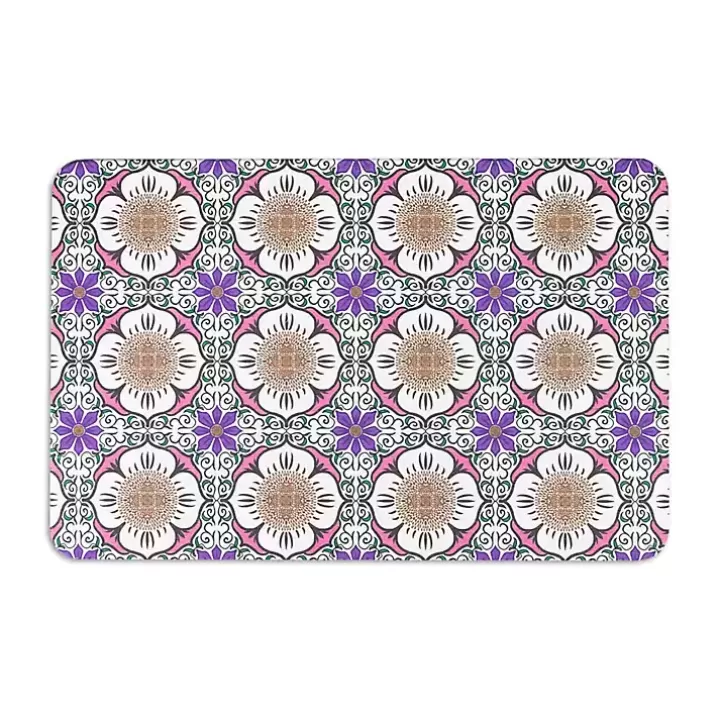 Store Purple Flower Stone Bath Mat Bathroom Rugs