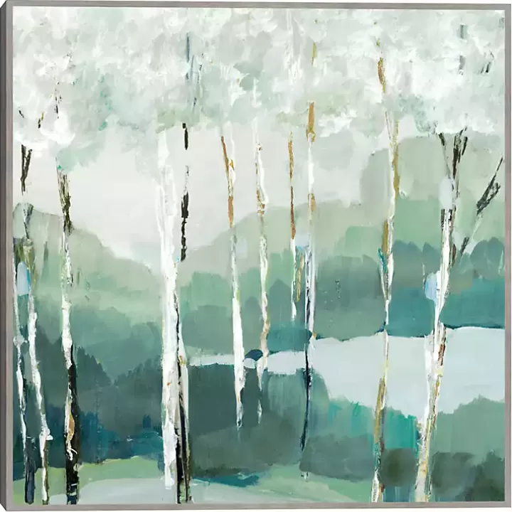 Cheap Quiet Birch Forest II Framed Canvas Art Print Canvas Art