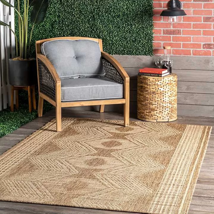 Cheap Raina Tribal Zig Zag Outdoor Rug, 5x8 Outdoor Rugs