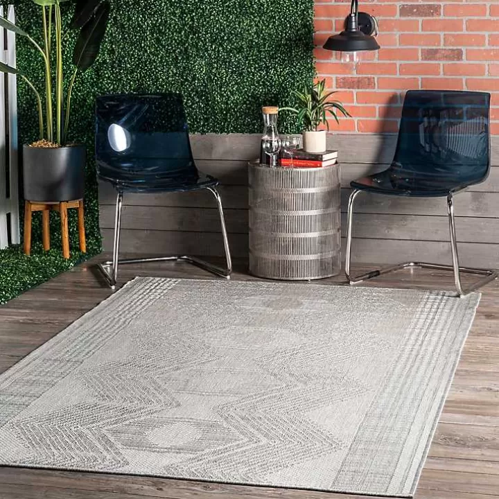 Cheap Raina Tribal Zig Zag Outdoor Rug, 5x8 Outdoor Rugs