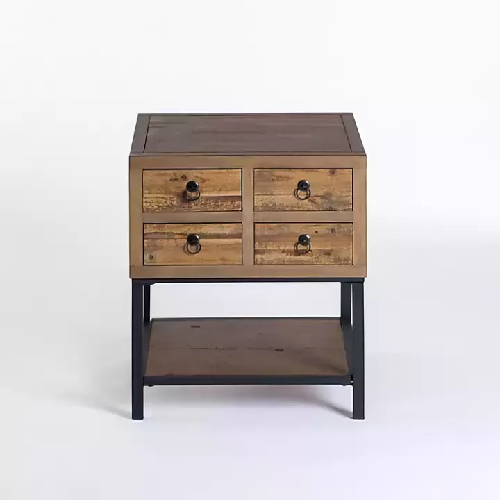 Online Reclaimed Wood Accent Table with Keeping Drawers Accent & End Tables