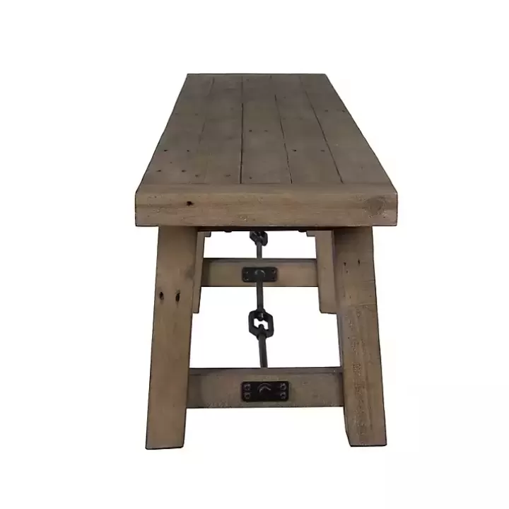 Store Reclaimed Wood Industrial Dining Bench Dining Chairs