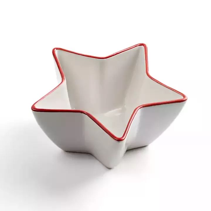 Shop Red and White Star Appetizer Bowl Serving & Entertaining