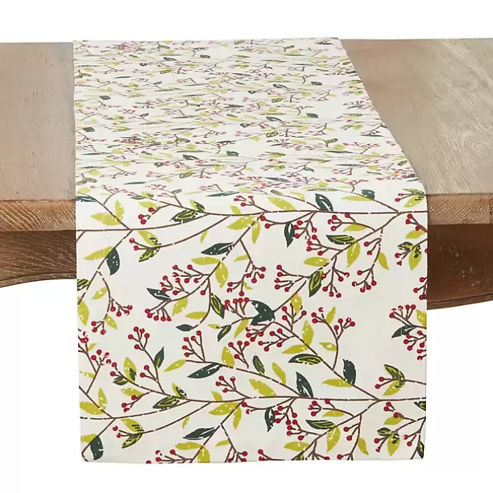 New Red Berry Delight Cotton Runner Table Linens