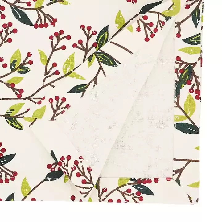 New Red Berry Delight Cotton Runner Table Linens