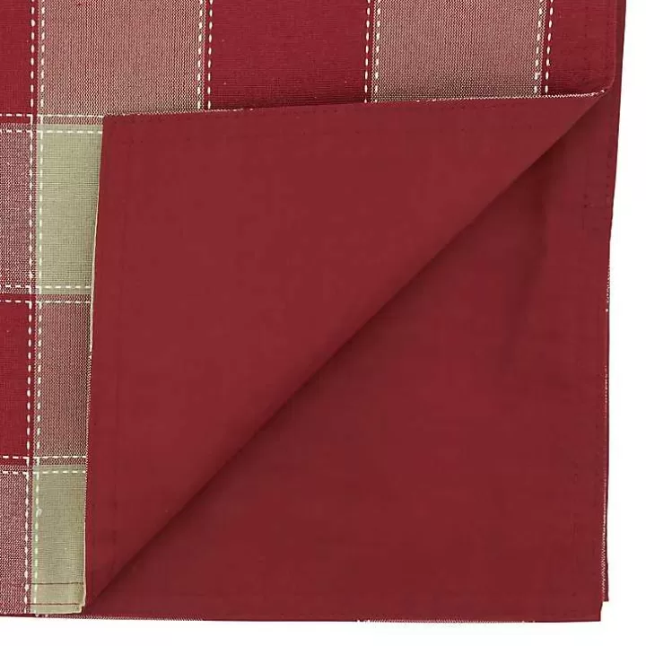 Shop Red Block Plaid Table Runner, 90 in. Table Linens