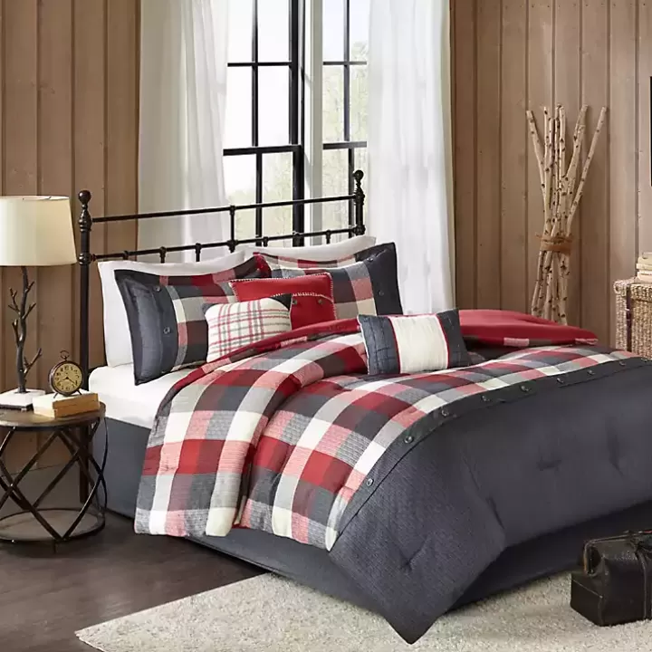 Clearance Red Buffalo Check King 7-pc. Comforter Set Comforters