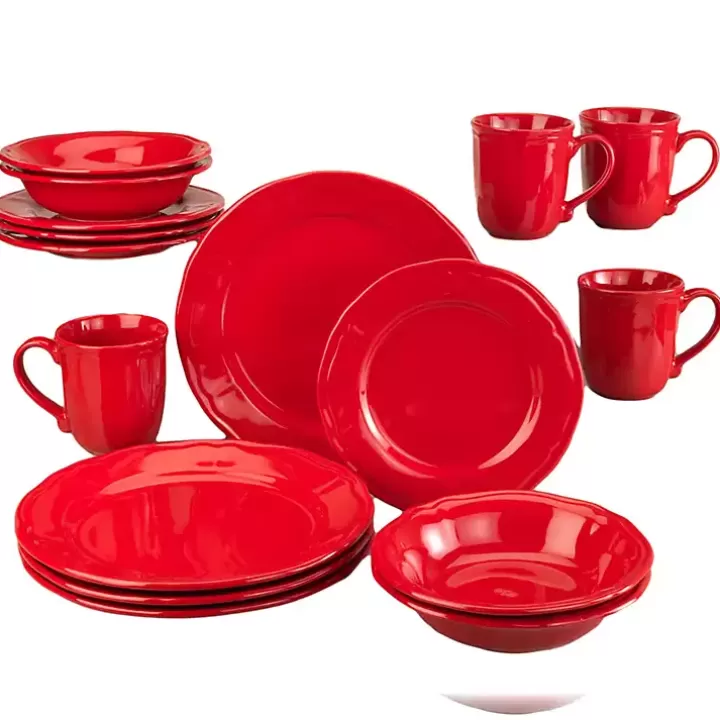 Flash Sale Ceramic Soft Scallop 16-pc. Dinnerware Set Dinnerware