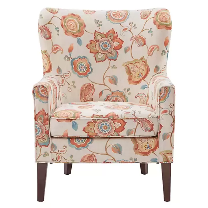 New Red Floral Colette Accent Chair Accent Chairs