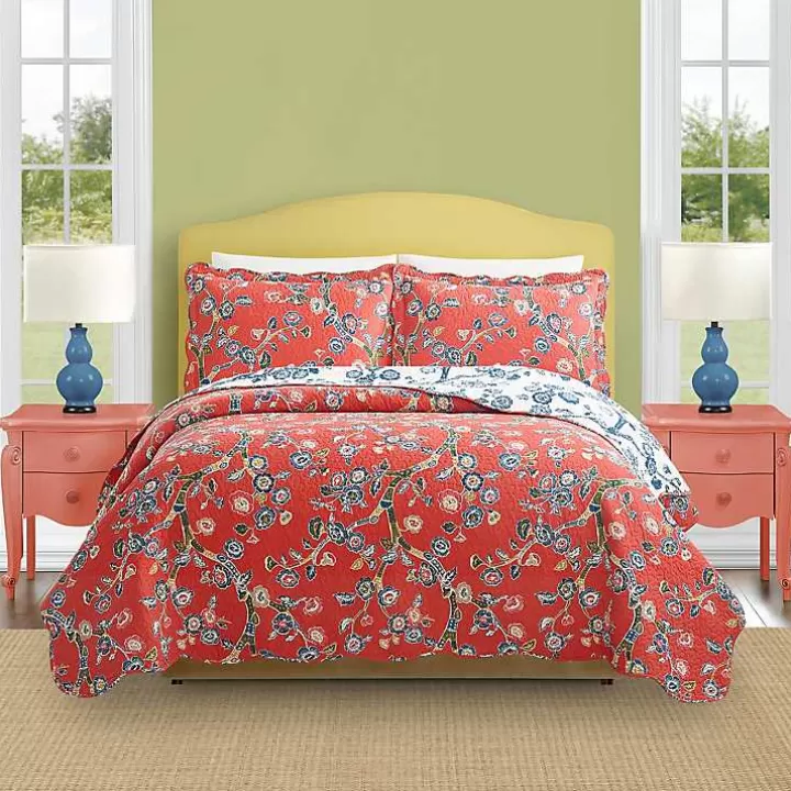 Sale Floral Dreams 3-pc. Full/Queen Quilt Set Quilts