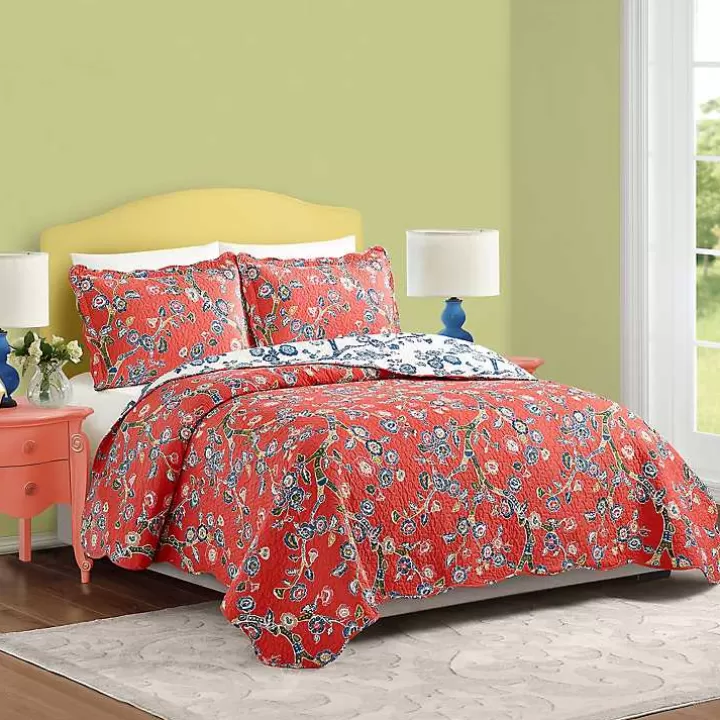 Sale Floral Dreams 3-pc. Full/Queen Quilt Set Quilts