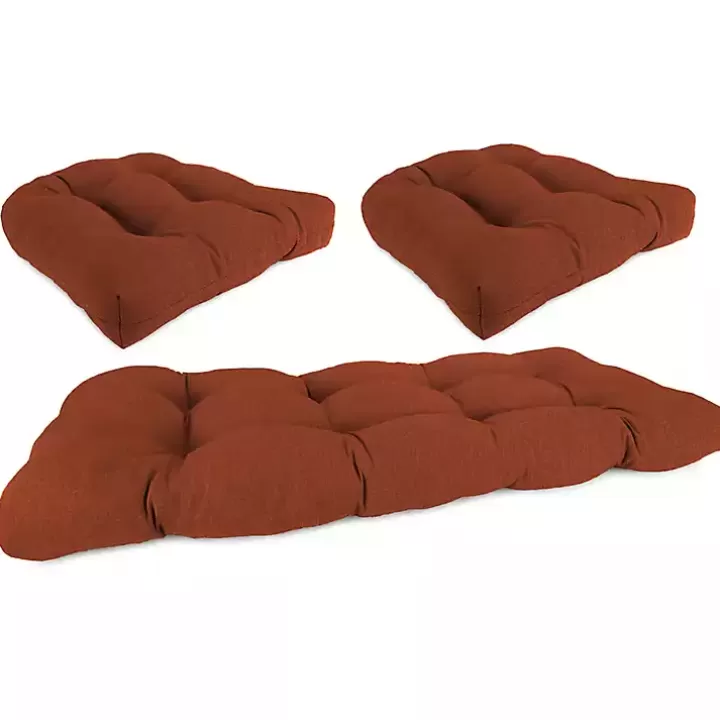 Cheap French Edge 3-pc. Outdoor Wicker Cushion Set Outdoor Cushions & Pillows