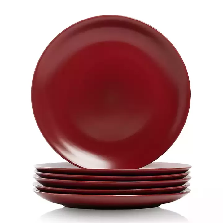 Sale Matte Ceramic Dinner Plates, Set of 6 Dinnerware