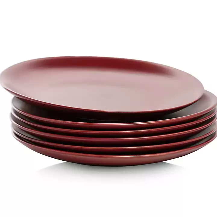 Sale Matte Ceramic Dinner Plates, Set of 6 Dinnerware