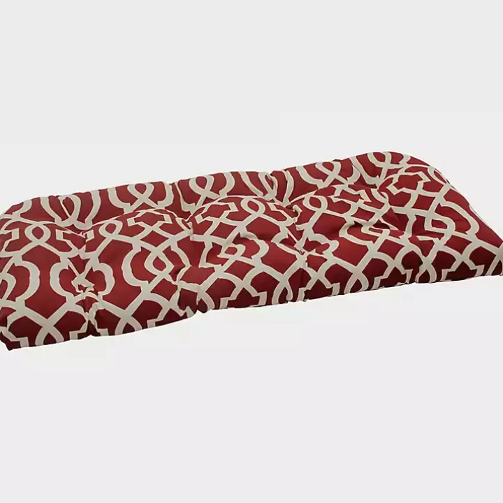 Cheap Red New Geometric Outdoor Settee Cushion Outdoor Cushions & Pillows