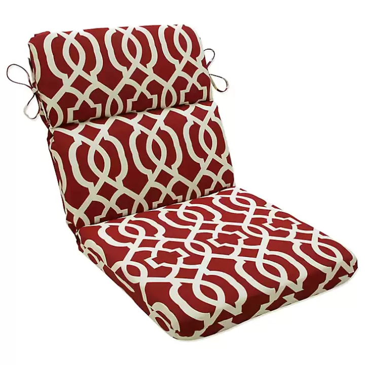 Cheap Red New Geometric Round Edge Outdoor Chair Cushion Outdoor Cushions & Pillows