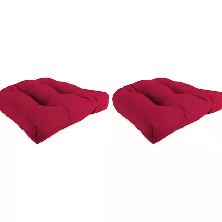 Clearance Pompei Wicker Seat Outdoor Cushion, Set of 2 Outdoor Cushions & Pillows