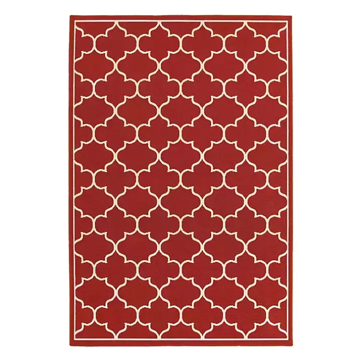 Hot Quatrefoil Jenn Outdoor Rug, 5x7 Outdoor Rugs