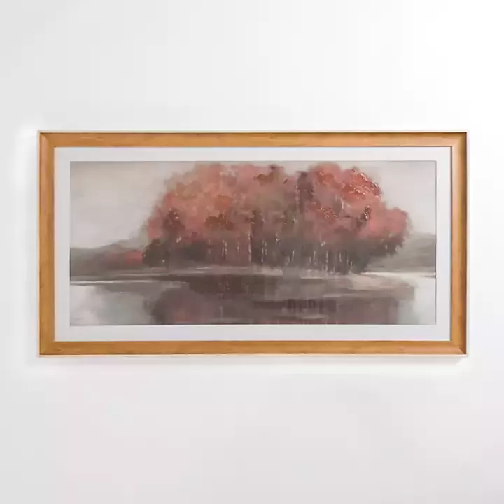 Cheap Red Tree Landscape Framed Art Print Framed Art