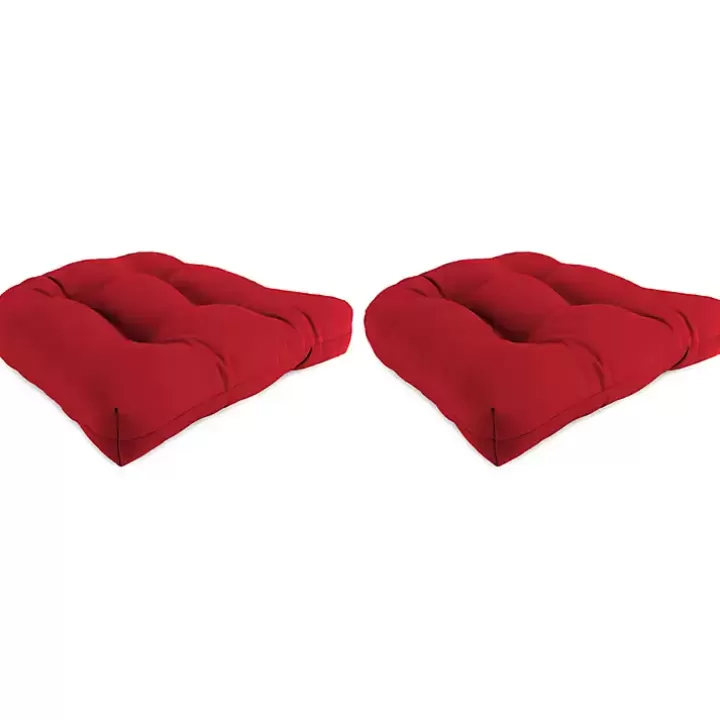 Store Veranda Outdoor Wicker Cushions, Set of 2 Outdoor Cushions & Pillows