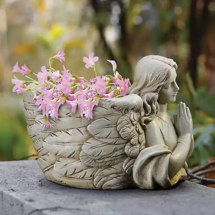 Outlet Resin Angel Planter Planters