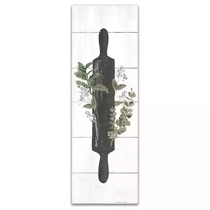 Online Rolling Pin with Botanicals Canvas Art Print Canvas Art