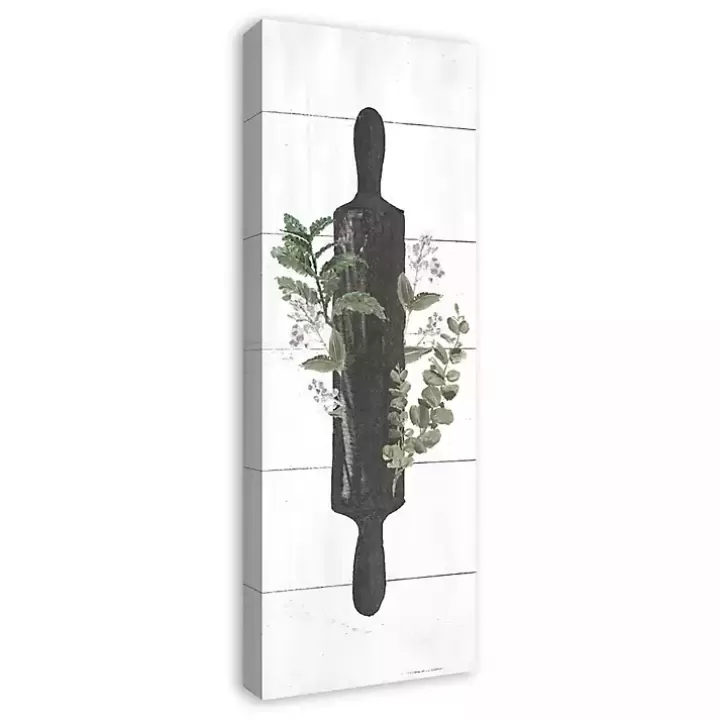 Online Rolling Pin with Botanicals Canvas Art Print Canvas Art