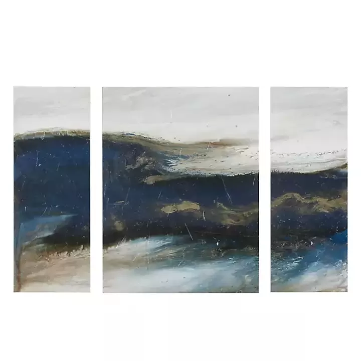 Flash Sale Rolling Waves Blur Canvas Art Prints, Set of 3 Canvas Art