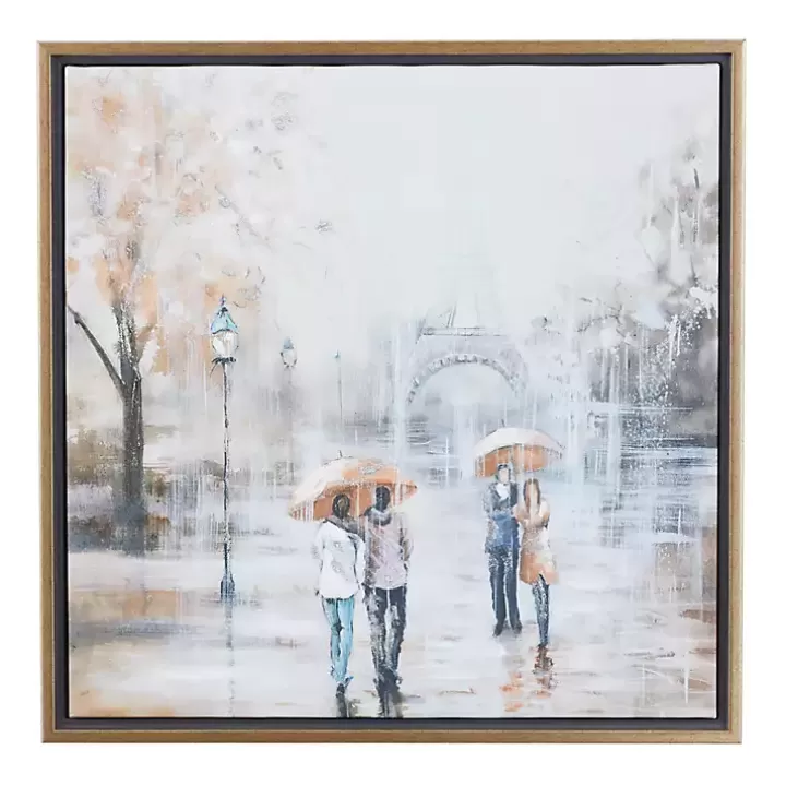 Outlet Romantic Rainy Paris Transitional Framed Wall Art Framed Art