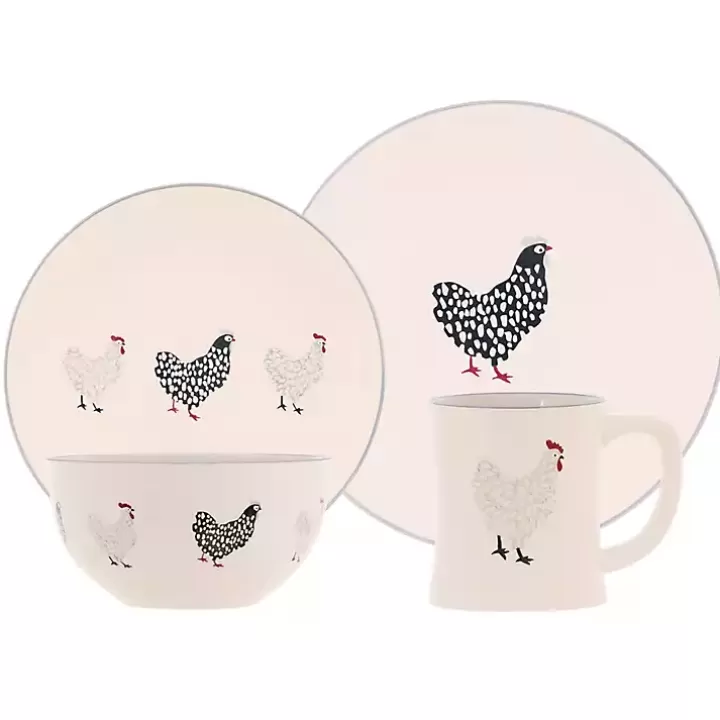 Outlet Rooster Stoneware 16-pc. Dinnerware Set Dinnerware