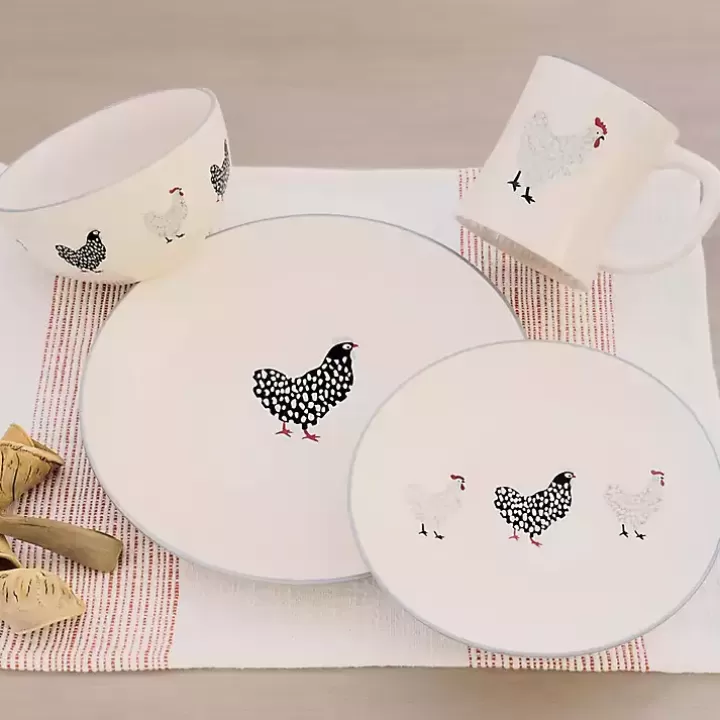 Outlet Rooster Stoneware 16-pc. Dinnerware Set Dinnerware
