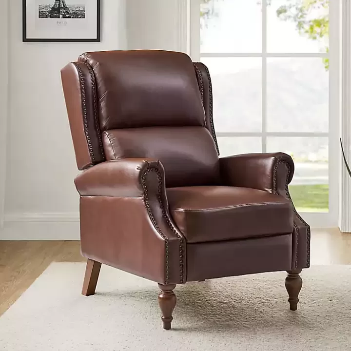 Discount Rosalie Faux Leather Manual Recliner Accent Chairs