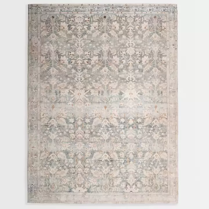 Cheap Rosette Denim Area Rug, 5x7 Area Rugs
