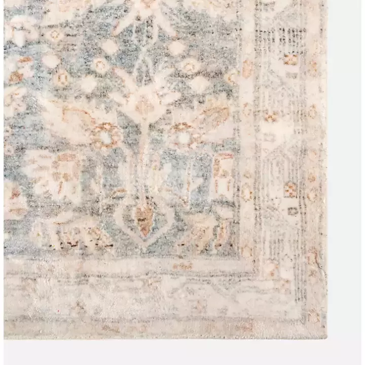 Cheap Rosette Denim Area Rug, 5x7 Area Rugs