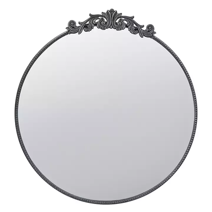 Best Round Antique Floral Scroll Mirror, 39 in. Decorative Mirrors