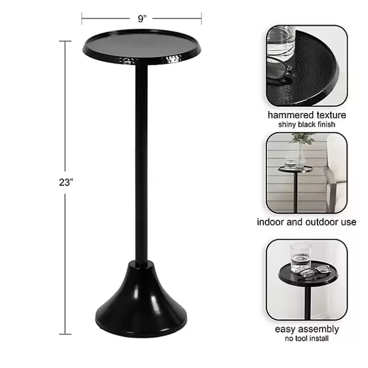 Clearance Round Metal Layla Accent Table Accent & End Tables