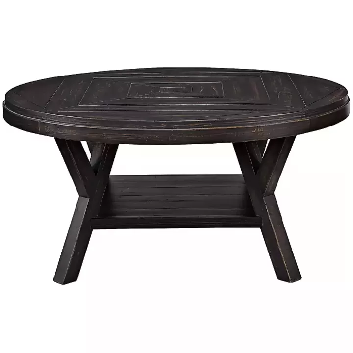 Hot Round Wood Flared Base Coffee Table Coffee Tables