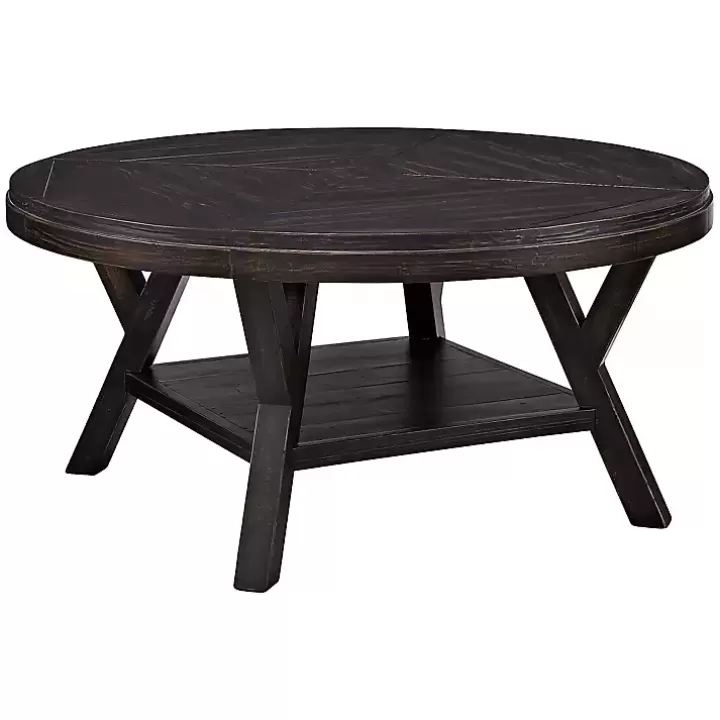 Hot Round Wood Flared Base Coffee Table Coffee Tables