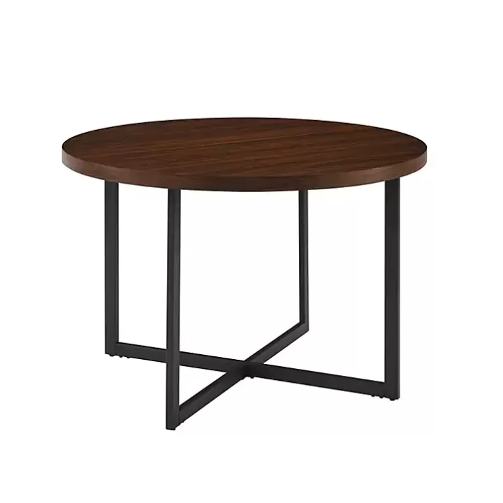 Discount Round and Black X Base Dining Table Dining Tables