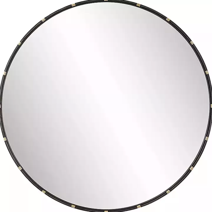 New Round Dark Bronze and Gold Wall Mirror Decorative Mirrors