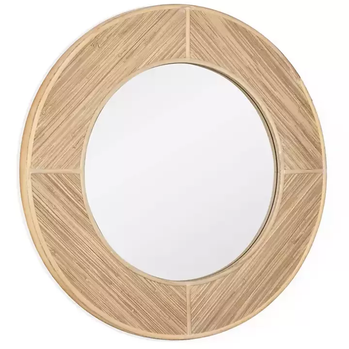 Online Round Elyas Natural Rattan Wall Mirror Decorative Mirrors