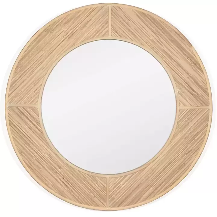 Online Round Elyas Natural Rattan Wall Mirror Decorative Mirrors