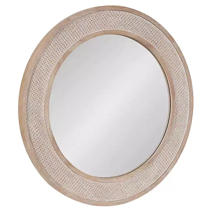 New Round Natural Rattan Wall Mirror Decorative Mirrors