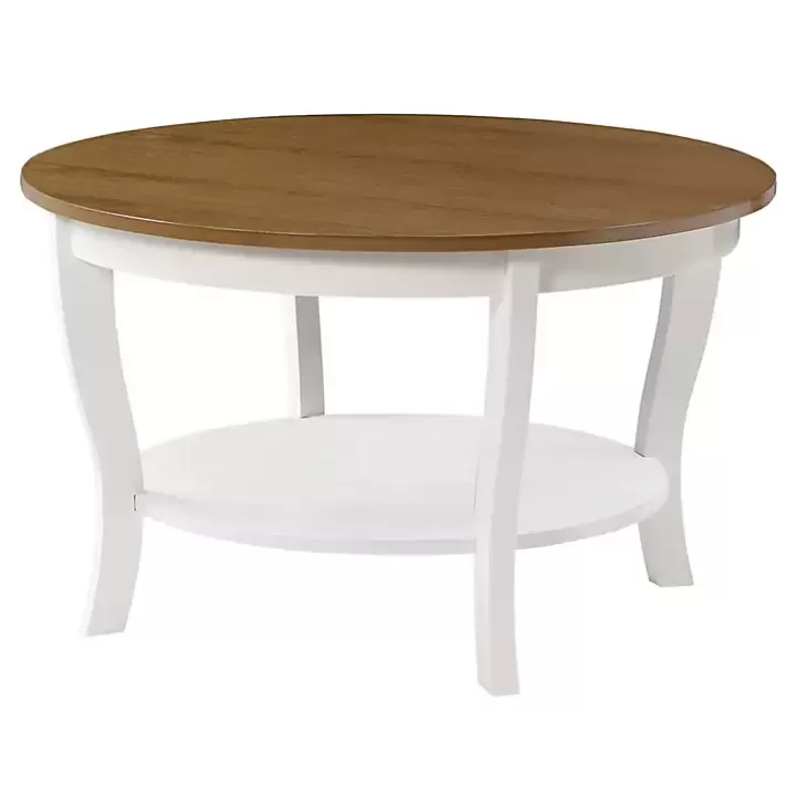 Online Round and Natural Curved Legs Coffee Table Coffee Tables