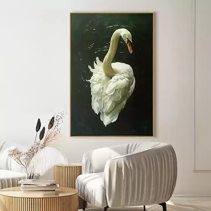 Best Royal Swan Framed Canvas Art Print Canvas Art